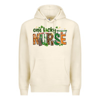 Tofu One lucky Nurse with elements St. Patricks Day Premium Hoodie - HowdyJamesFarm