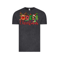 Vintage Black Deer Christmas reindeer Vintage Tee - NancyCooperArtShop