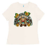 Bone western gnome sunflowers rainbow Ladies Tee - BarkalooDesign