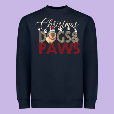 Christmas Dogs Paws Heavyweight Sweatshirt Designed By Bettercallsaul