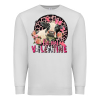 Dove Grey Be my Valentine Holstein Cow Valentine's Day Premium Sweatshirt - FaDigitalArtStudio