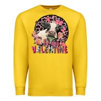 Lemon Be my Valentine Holstein Cow Valentine's Day Premium Sweatshirt - FaDigitalArtStudio