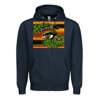 Navy juneteenth eyelash Zipper Hoodie - CowGirlArtShop