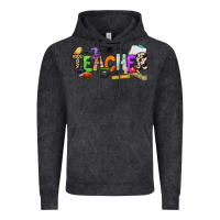 Vintage Black halloween teacher Vintage Hoodie - NancyCooperArtShop