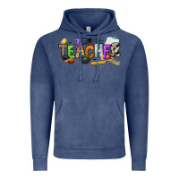 Vintage Denim halloween teacher Vintage Hoodie - NancyCooperArtShop