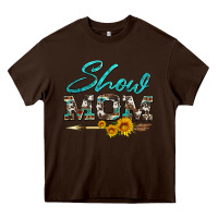 Chocolate Brown show mom aztec cowhide sunflower and arrow Heavy Core Tee - Artiststas