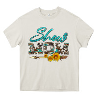 Cream show mom aztec cowhide sunflower and arrow Heavy Core Tee - Artiststas