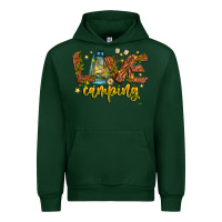 Forest Green Love Camping Urban Hoodie - CowhideDigitalArt