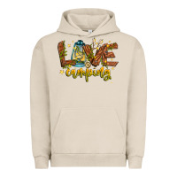 Pigment French Oak Love Camping Urban Hoodie - CowhideDigitalArt