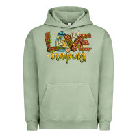 Pigment Oil Green Love Camping Urban Hoodie - CowhideDigitalArt
