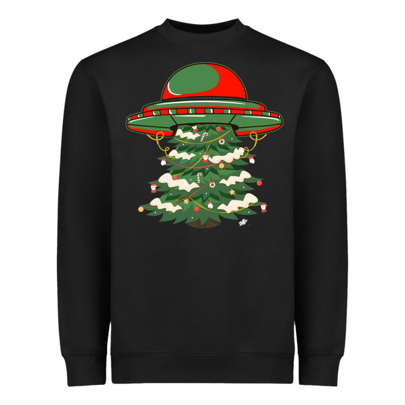 Ufo Christmas Pine Tree Heavyweight Sweatshirt by Bettercallsaul | Teevron