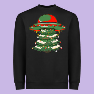 Ufo Christmas Pine Tree Heavyweight Sweatshirt Designed By Bettercallsaul