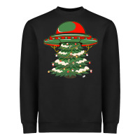Black Ufo Christmas Pine Tree Heavyweight Sweatshirt - Bettercallsaul