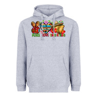 Heather Grey Peace love cinco de mayo Heavyweight Hoodie - FaDigitalArtStudio