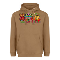 Toasted Coconut Peace love cinco de mayo Heavyweight Hoodie - FaDigitalArtStudio