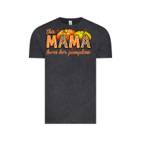Vintage Black this mama loves her pumpkins Vintage Tee - MaliasSmallBusiness