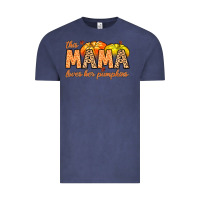Vintage Denim this mama loves her pumpkins Vintage Tee - MaliasSmallBusiness