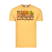 Vintage Mustard this mama loves her pumpkins Vintage Tee - MaliasSmallBusiness