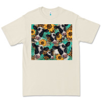 Bone western leopard sunflower black and white  cow Premium Tee - BarkalooDesign