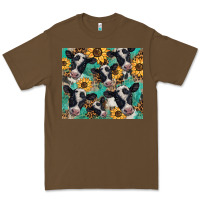Cacao western leopard sunflower black and white  cow Premium Tee - BarkalooDesign