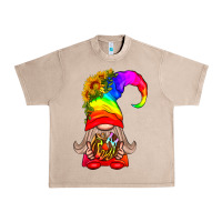 French Oak LGBTQ+ Pride Gnome With Donut Urban Heavy Tee - BundleAndBundleShop