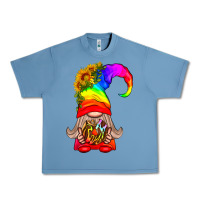 Pebble Blue LGBTQ+ Pride Gnome With Donut Urban Heavy Tee - BundleAndBundleShop