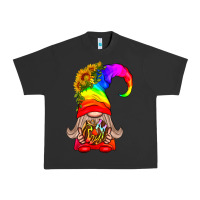 Pigment Black LGBTQ+ Pride Gnome With Donut Urban Heavy Tee - BundleAndBundleShop