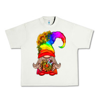 Pistachio LGBTQ+ Pride Gnome With Donut Urban Heavy Tee - BundleAndBundleShop