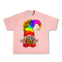 Salmon LGBTQ+ Pride Gnome With Donut Urban Heavy Tee - BundleAndBundleShop