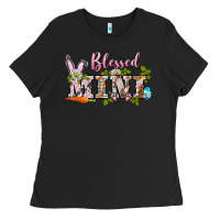 Black blessed mini easter Ladies Tee - BarkalooDesign