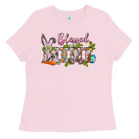 Bubblegum Pink blessed mini easter Ladies Tee - BarkalooDesign