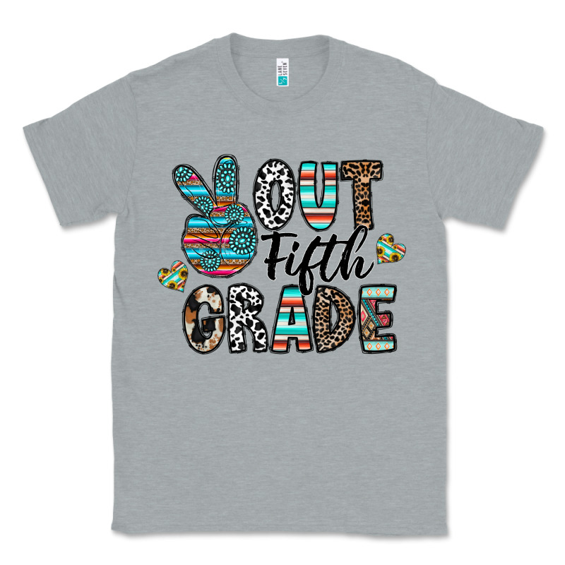 Out Fifth Grade Classic Tee by CowhideDigitalArt | Teevron