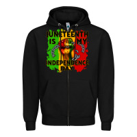 Black juneteenth is my independence day cowgirl Zipper Hoodie - CowGirlArtShop