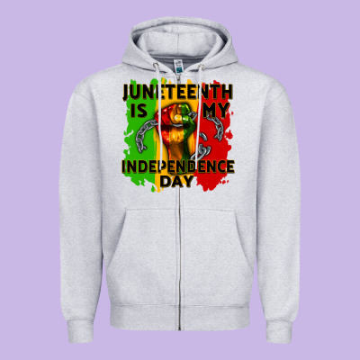 Juneteenth Is My Independence Day Cowgirl Zipper Hoodie Designed By Cowgirlartshop