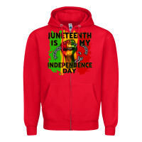 Red juneteenth is my independence day cowgirl Zipper Hoodie - CowGirlArtShop