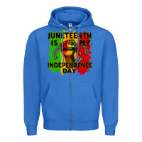 True Royal juneteenth is my independence day cowgirl Zipper Hoodie - CowGirlArtShop