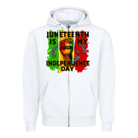 White juneteenth is my independence day cowgirl Zipper Hoodie - CowGirlArtShop