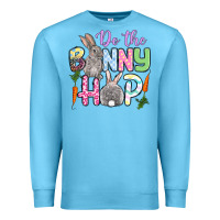 Ocean Blue Do the bunny hop Easter Premium Sweatshirt - OliviaCreatesArt