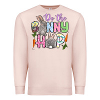 Pale Pink Do the bunny hop Easter Premium Sweatshirt - OliviaCreatesArt