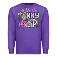Purple Do the bunny hop Easter Premium Sweatshirt - OliviaCreatesArt