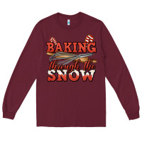 Burgundy baking through the snow christmas Long Sleeve Tee - Jasminsmagicworld