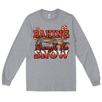 Heather Grey baking through the snow christmas Long Sleeve Tee - Jasminsmagicworld