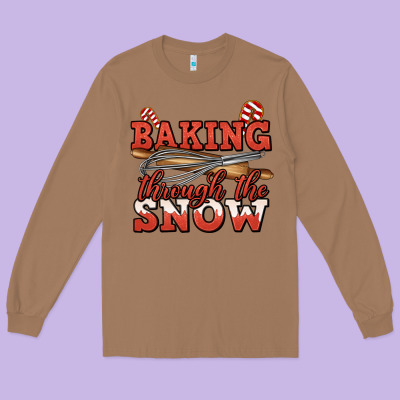 Baking Through The Snow Christmas Long Sleeve Tee Designed By Jasminsmagicworld