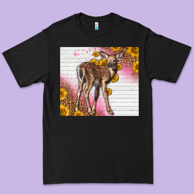 Western Cute Baby Deer Fawn Premium Tee Designed By Lillyallendesigns