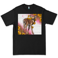 Black Western Cute Baby Deer Fawn Premium Tee - LillyAllenDesigns
