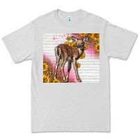 Dove Grey Western Cute Baby Deer Fawn Premium Tee - LillyAllenDesigns