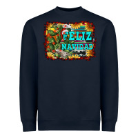 Navy feliz navidad Heavyweight Sweatshirt - RanaPortraitStore