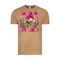 Vintage Camel Dead inside but merry pink Christmas skeleton Vintage Tee - NancyCooperArtShop
