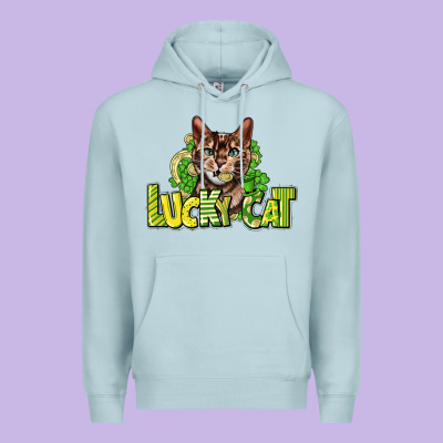 Lucky Cat St. Patrick's Premium Hoodie Designed By Howdyjamesfarm