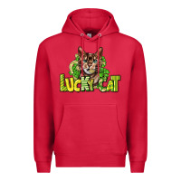 Cardinal Lucky cat St. Patrick's Premium Hoodie - HowdyJamesFarm
